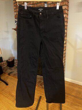 Athleta Black Pants Size 8 Preloved Stretch Slim Straight Everyday Essential